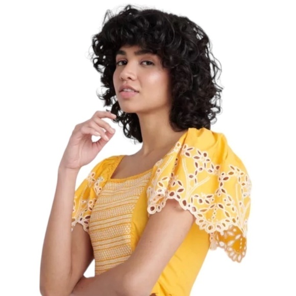 Tanya Taylor Austin Top in Marigold Size 4 - Picture 1 of 7